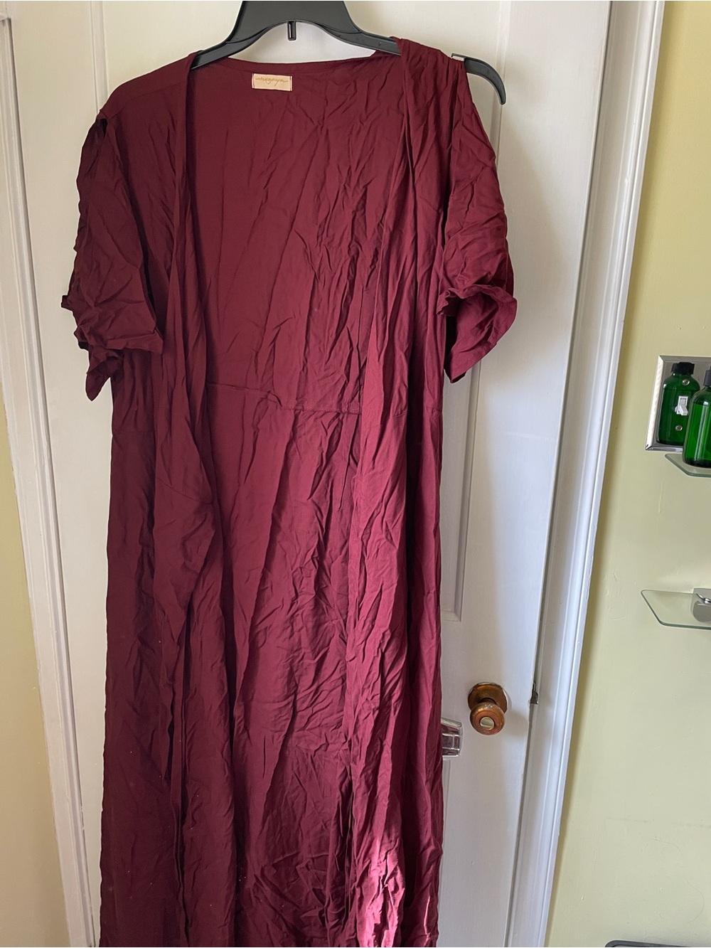 Women's Burgundy wrap Maxi Dress